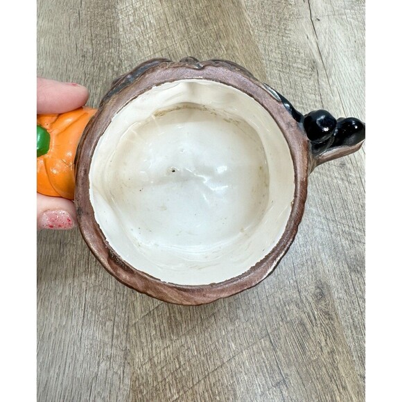 Vintage Holland Floral Inc Halloween Tree Pumpkin Bat Planter 1990 Ceramic - Picture 5 of 7